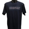 Village Idiot T-Shirt (Navy Blue, Regular and Big Sizes)