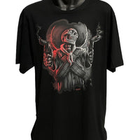 Old West Skeleton Bandit T-Shirt (Black, Regular and Big Sizes)