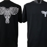 Celtic Owl Double Sided T-Shirt (Black, Regular and Big Sizes)