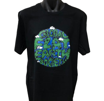 Global Flat Earth Society T-Shirt (Black, Regular and Big Sizes)