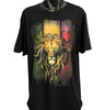 Rasta Lion T-Shirt (Black, Regular and Big Sizes)