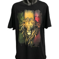 Rasta Lion T-Shirt (Black, Regular and Big Sizes)