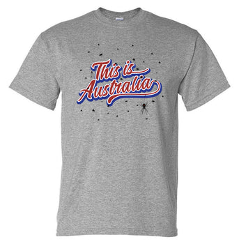 This is Australia (Flies & Spiders) T-Shirt (Marle Grey, Regular and Big Sizes)
