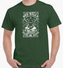 Ned Kelly Wanted Dead or Alive T-Shirt (Forest Green, White Print)