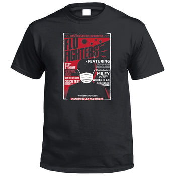 Self Isolation Concert Poster Parody T-Shirt (Black, Regular and Big Sizes)