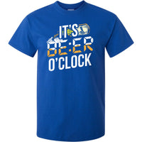 It's Beer O'Clock T-Shirt (Royal Blue, Regular & Big Mens Sizes)