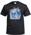 Australian Flag Wedge Tail Eagle T-Shirt (Black, Regular and Big Sizes)