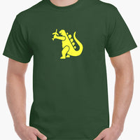 Godzilla No Flying T-Shirt (Forest Green)