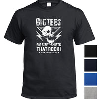 BigTees Australia Skull Poster Logo T-Shirt (Colour Choices, White Print)