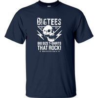 BigTees Australia Skull Poster Logo T-Shirt (Navy)