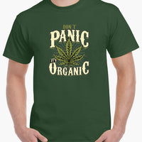 Don't Panic, It's Organic Pot T-Shirt (Forest Green)