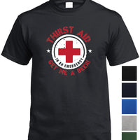 Thirst Aid Beer T-Shirt (Colour Choices)