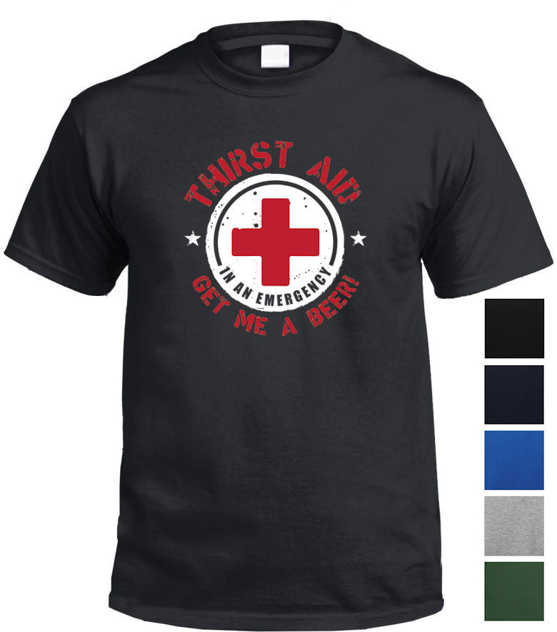 Thirst Aid Beer T-Shirt (Colour Choices)