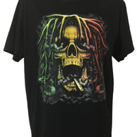 Rastafarian Skull T-Shirt (Regular and Big Sizes)