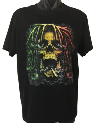 Rastafarian Skull T-Shirt (Regular and Big Sizes)