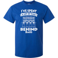 Spent a Lot of Time Behind Bars Pub T-Shirt (Royal Blue