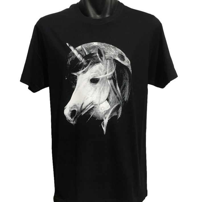 Unicorn Moon T-Shirt (Black, Regular and Big Sizes)