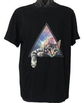 Galactic Cat T-Shirt (Black, Regular and Big Sizes)