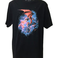 Space Dragon T-Shirt (Black, Regular and Big Sizes)