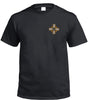 Celtic Cross Left Chest Logo T-Shirt (Black)