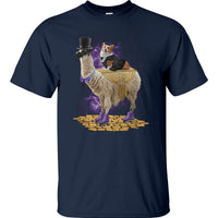 Corgi Express Llama T-Shirt (Navy, Regular and Big Sizes)
