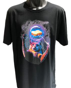 Discounted - Peanut Butter Jelly Cat T-Shirt (Black) - Size XL