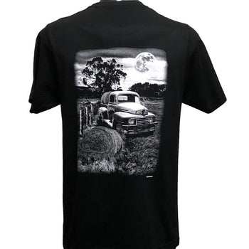 Farm Truck Double Sided T-Shirt (Black, Regular and Big Sizes)