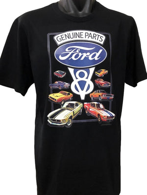 Genuine Ford Parts T-Shirt (Black, Regular and Big Sizes)