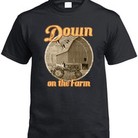 Down on the Farm Tractor T-Shirt (Black, Regular and Big Sizes)