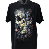 Cyborg Skull T-Shirt (Black, Regular and Big Sizes)