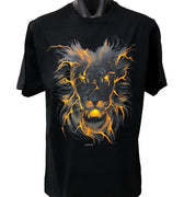 Glow Lion Face T-Shirt (Black, Regular and Big Sizes)