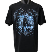 Tribal Wolf T-Shirt (Black, Regular and Big Sizes)