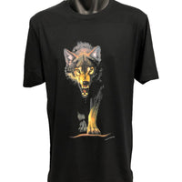 Stalking Wolf T-Shirt (Black, Regular and Big Sizes)