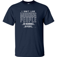 I Don't Like Mornings / People T-Shirt (Navy)