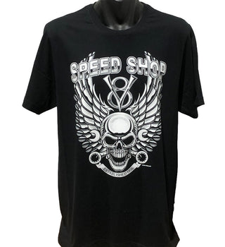 Discounted - Speed Shop V8 Logo T-Shirt (Black) - Size Large