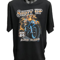 Hawg Rider Motorcycle T-Shirt (Black, On Size 2XL)