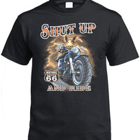 Hawg Rider Motorcycle T-Shirt (Black, Regular and Big Sizes)