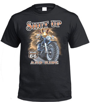Hawg Rider Motorcycle T-Shirt (Black, Regular and Big Sizes)