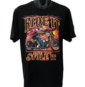 Ride It Like You Stole It Hog T-Shirt (Black, Regular and Big Sizes)