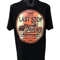 Last Stop Motorcycle Repair T-Shirt (Black, Regular and Big Sizes)