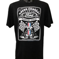Ford Motor Racing Flags T-Shirt (Black, Regular and Big Sizes)