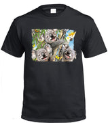 Koala Selfie T-Shirt (Black, Regular and Big Sizes)