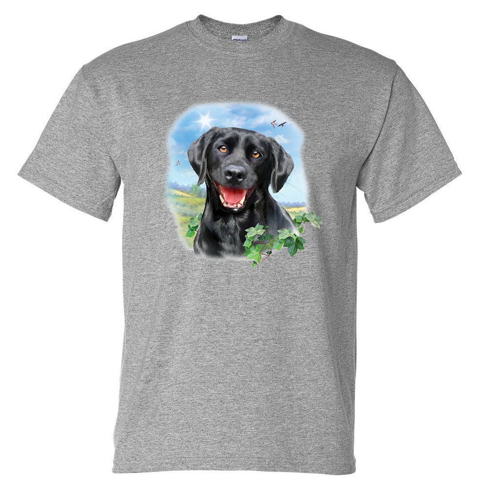 Black Labrador T-Shirt (Grey, Regular and Big Sizes)