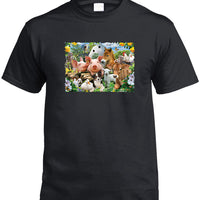 Farm Animal Friends T-Shirt (Black, Regular and Big Sizes)