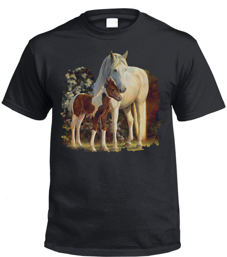 Maxfield s Garden Horse T Shirt Black Regular and Big Sizes