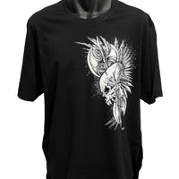 Winged Skull Axe T-Shirt (Black) - Actual Photo