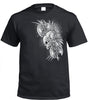 Winged Skull Axe T-Shirt (Black, Regular and Big Sizes)