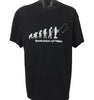 Evolution of Man Fishing T-Shirt (Black, Regular and Big Sizes)