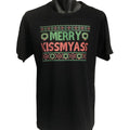 Merry Kissmyass Christmas T-Shirt (Black, Regular and Big Sizes)