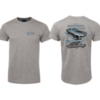 Ford 1969 Mustang Mach 1 T-Shirt (Double-Sided, Marle Grey)